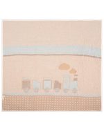 Choo-Choo Train Gauze Hooded Blanket Single - Image 3