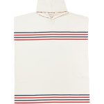 Border Classic Stripe Poncho – Red / Navy