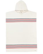 Border Classic Stripe Poncho – Red / Navy