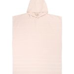 Classic Stripe Hooded Poncho – Calcite Pink