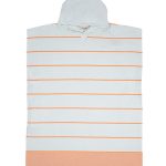 Colorblock Stripe Hooded Poncho – Mint