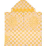 Checker Turtle Hooded Kids Bath Towel