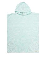 Colorblock Stripe Hooded Poncho Youth – Blue - Image 3
