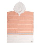 Colorblock Stripe Hooded Poncho Youth – Blue - Image 2