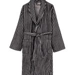 Stripe Dot Robe – Black