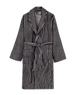Stripe Dot Robe – Black