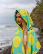 Lemons Hooded Poncho - Image 6