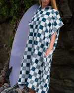Checker Hooded Poncho - Image 6