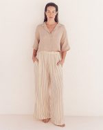 Sagar Gauze Crop Shirt – Pant Set