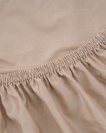 Signature Percale Solid Fitted Sheet Beige - Image 3