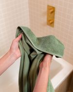 Terra Fringeless XL Bath Bundle 2 Pack – Hedge Green - Image 4