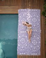 Boho Towel Purple - Image 4