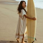 Border Classic Stripe Poncho Natural