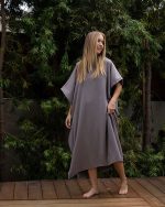 Terra Hooded Poncho Grey - Image 9