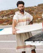 Border Classic Stripe Poncho Natural - Image 8