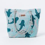 Shark Ripples Beach Tote